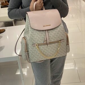 Michael Kors Blush and Cream Backpack